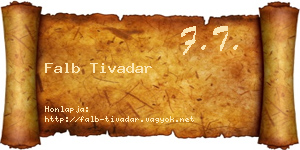 Falb Tivadar névjegykártya