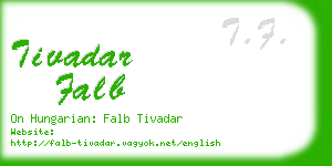 tivadar falb business card